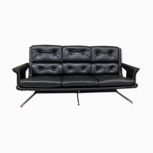 3-Seater Leather Sofa in the Style of Arne Norell, France