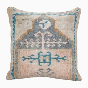 Turkish Muted Blue Rug Pillow Cover