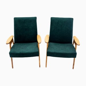 Fauteuils Vintage Verts par Jaroslav Šmídek pour Jitona, Tchécoslovaquie, 1960s, Set de 2