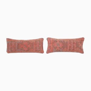 Turkish Oushak Rug Pillow Covers, Set of 2