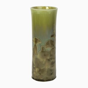 Emaillierte Porzellan Vase mit Zink Kristallisation Technik
