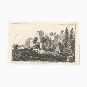 Rural Landscapes, Original Etchings, 1657, Set of 2