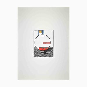 Luigi Veronesi, Construction, Original Screen Print, 1980