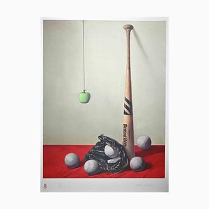 Lithographie Originale Zhang Wei Guang, Baseball - Jeux Olympiques, 2008