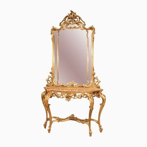 Louis XV Style Console With Mirror