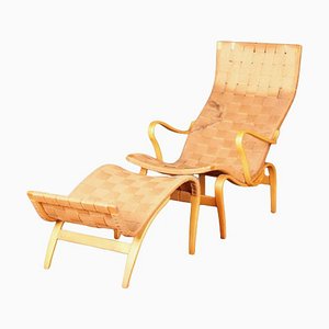 Pernilla Lounge Chair & Ottoman by Bruno Mathsson, Set of 2
