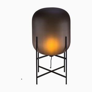 Lampadaire Oda Medium en Acétate Gris Fumé et Noir par Sebastian Herkner pour Pulpo