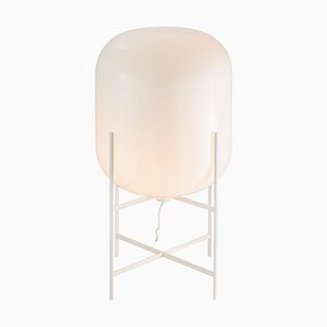 Oda Medium in White and White Floor Lamp by Sebastian Herkner for Pulpo