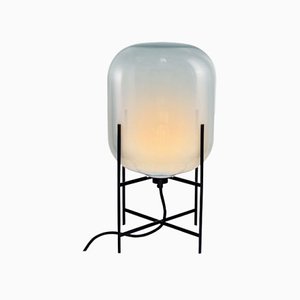 Oda Small in Moonlight White and Black Table Lamp by Sebastian Herkner for Pulpo