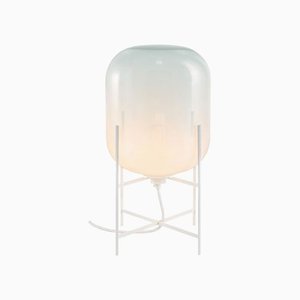 Petite Lampe de Bureau Oda Clair de Lune Blanche et Blanche par Sebastian Herkner pour Pulpo