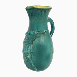 Large Ceramic Pitcher Vase by Umberto Ghersi, Italy, 1950