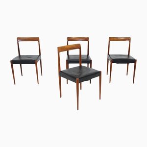 Palisander Stühle von Lübke, 1960er, 4er Set