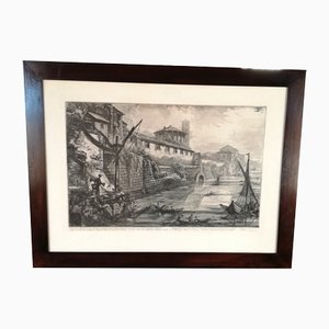Piranesi, Views of Rome: Ancient Bel Lido Substructures, 1776, Etching, Framed
