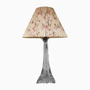 Large Table Lamp in Crystal Glass, 1960s