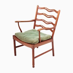 Ladder Back Lounge Chair by Ole Wanchen for Fritz Hansen, 1940s