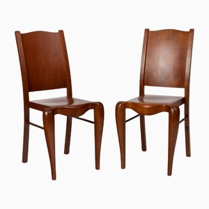 Wood Chairs by Phillipe Starck from Driade, 1989, Set of 2