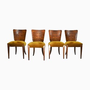 Art Deco H-214 Dining Chairs by Jindrich Halabala for UP Závody, 1939, Set of 4
