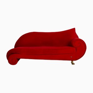 Rotes Gaudi Drei-Sitzer Sofa aus Samt von Bretz
