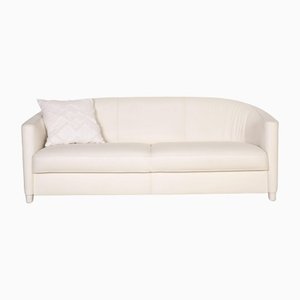 White Leather Club Grande Three Seater Couch from Walter Knoll / Wilhelm Knoll