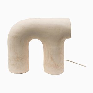 Arche #3 White Stoneware Table Lamp by Elisa Uberti