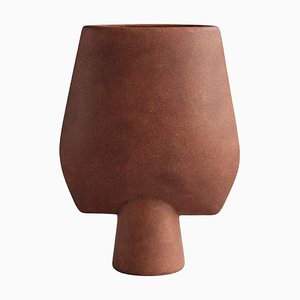 Grand Vase Sphère Carré en Terracotta par 101 Copenhagen
