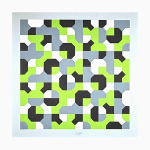 Bruno Munari, Peano Curves, Original Screen Print, 1991