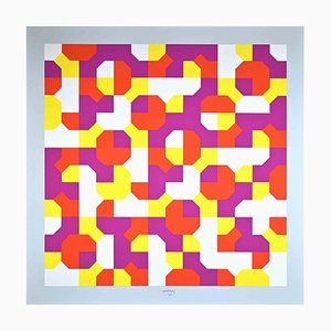 Bruno Munari, Peano Curves, Original Screen Print, 1991