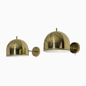 Brass Wall Lamps from Bergboms, Set of 2