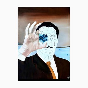 Aziz Anzabi, A World Within Me, 2021, óleo sobre lienzo