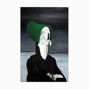 Aziz Anzabi, Don't Judge Me by Her Cover, 2017, olio su tela