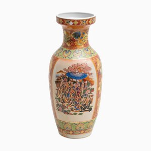 Asian Hand-Painted Vase in Ceramic, 1950