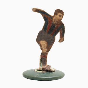 Figura de fútbol antigua con botones, años 50