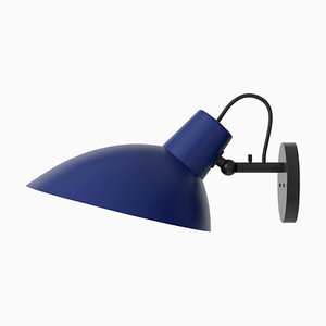Lámpara de pared Cinquanta en negro y azul de Vittoriano Viganò para Astep