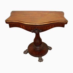 Mahogany Card Table With Red Baize, 1900s