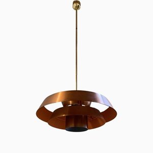 Danish Modern Hanging Lamp in Copper by Johannes Hammerborg for Fog & Morup