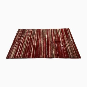 Tapis Ardith en Laine Rouge Fait Main par Silvia Di Piazza