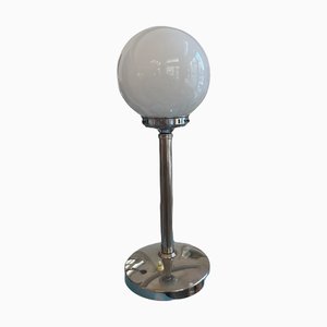 Lámpara de mesa Bauhaus de cromo, años 30