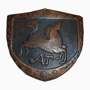 Vintage Pre-War Copper Coat of Arms