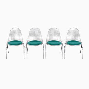 American DKX Wire Chairs by Ray & Charles Eames for Herman Miller, 1960s, Set of 4