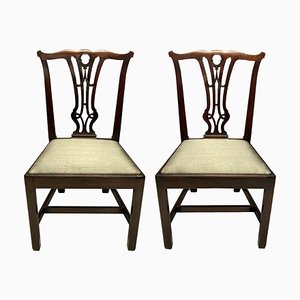 English Mahogany Side Chairs, Set of 2