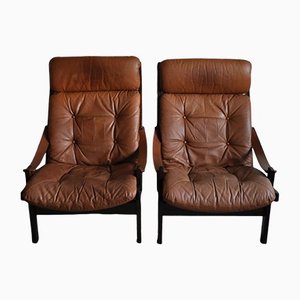 Hunter Highback Lounge Chair by Torbjørn Afdal for Bruksbo, Set of 2