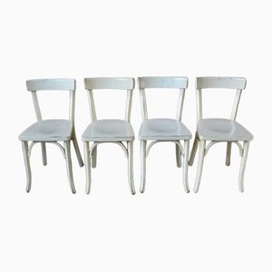 Bohemian Patinated Bistro Chairs, Set of 4