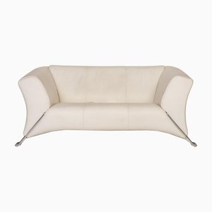 Cream Leather 322 Sofa Two-Seater Couch from Rolf Benz