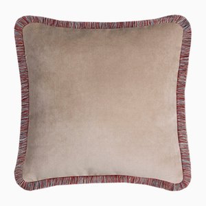 Happy Pillow Laos Beige Cushion by Lorenza Briola for Lo Decor