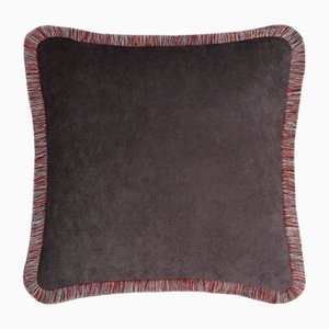 Happy Pillow Black Laos Cushion by Lorenza Briola for Lo Decor