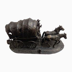 VO, Caravane des Voyageurs, Années 1800, Sculpture en Bronze