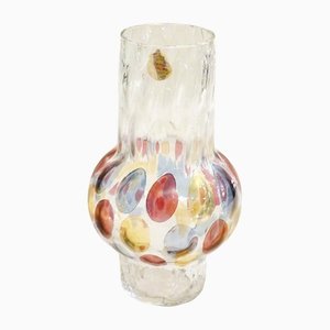 Small Bohemian Color Glass Blown Vase