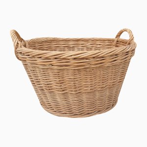 Large Bohemian Linen Basket