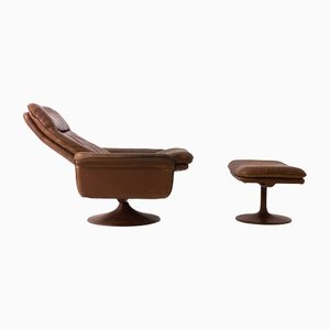 DS-50 Lounge Chair & Ottoman from de Sede, 1970s, Set of 2