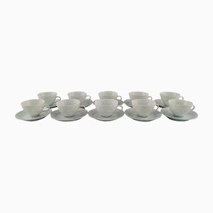 Tazas de café con platillos de Friedl Holzer-Kjellberg para Arabia. Juego de 10